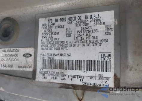 1990 Ford F150 from USA, damaged, VIN 1FTDF15N9LNA51661